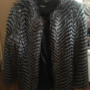 Bebe black/white/gray coat